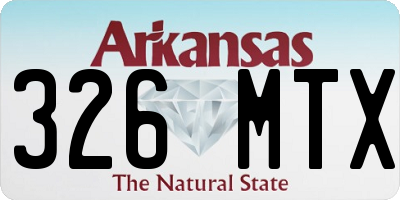 AR license plate 326MTX
