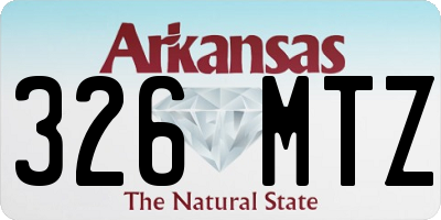 AR license plate 326MTZ