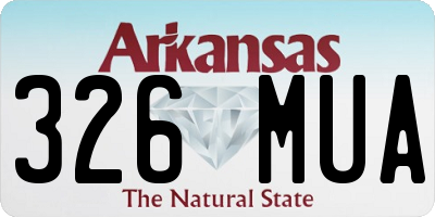 AR license plate 326MUA