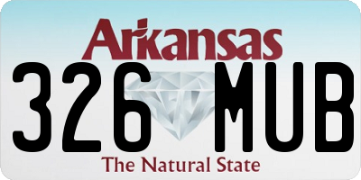 AR license plate 326MUB