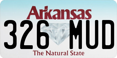 AR license plate 326MUD