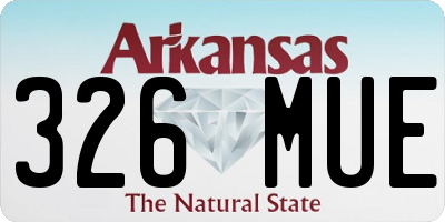 AR license plate 326MUE