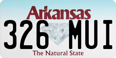 AR license plate 326MUI
