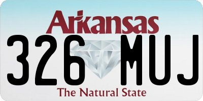 AR license plate 326MUJ