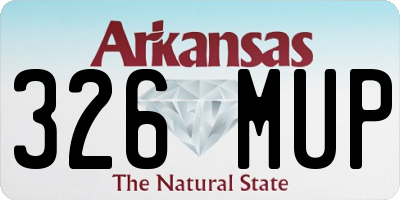 AR license plate 326MUP