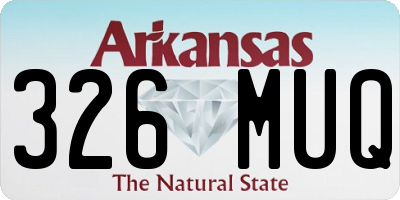 AR license plate 326MUQ