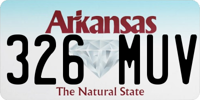 AR license plate 326MUV