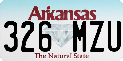 AR license plate 326MZU