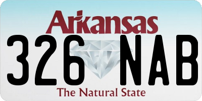AR license plate 326NAB