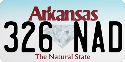 AR license plate 326NAD