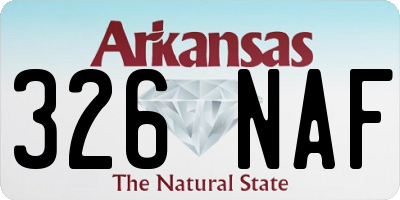 AR license plate 326NAF