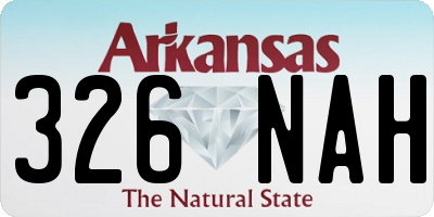 AR license plate 326NAH