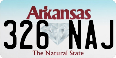AR license plate 326NAJ