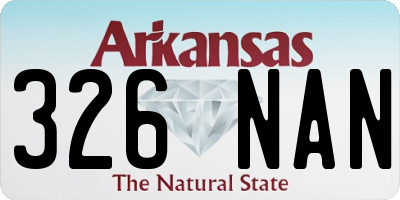 AR license plate 326NAN