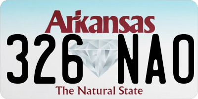 AR license plate 326NAO
