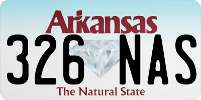AR license plate 326NAS