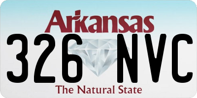 AR license plate 326NVC
