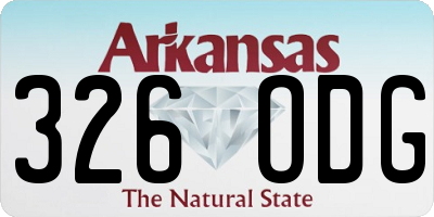AR license plate 326ODG
