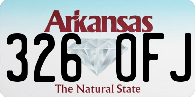 AR license plate 326OFJ