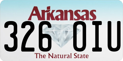 AR license plate 326OIU