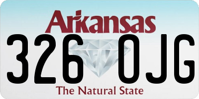 AR license plate 326OJG