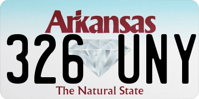 AR license plate 326UNY