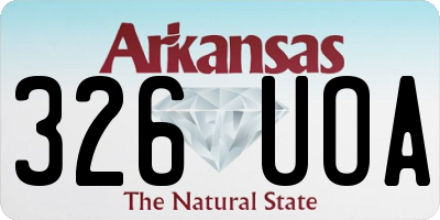 AR license plate 326UOA