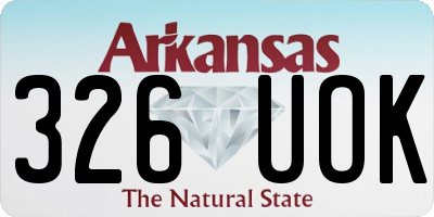 AR license plate 326UOK