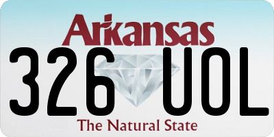 AR license plate 326UOL
