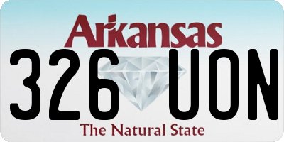 AR license plate 326UON