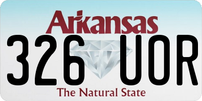 AR license plate 326UOR