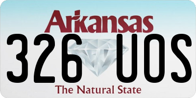 AR license plate 326UOS