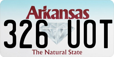 AR license plate 326UOT