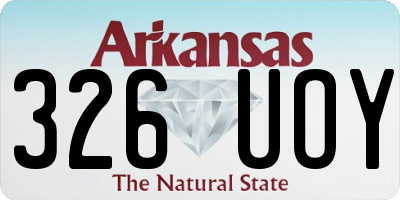 AR license plate 326UOY