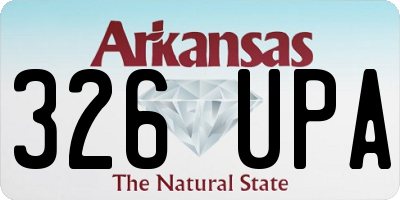 AR license plate 326UPA