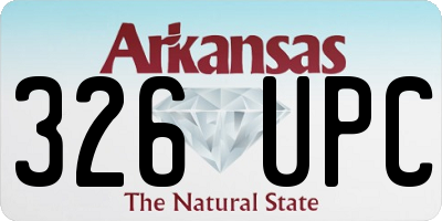 AR license plate 326UPC