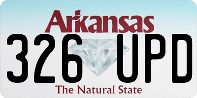 AR license plate 326UPD