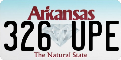 AR license plate 326UPE