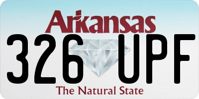 AR license plate 326UPF