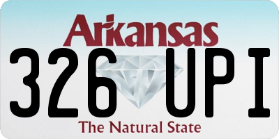 AR license plate 326UPI