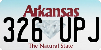 AR license plate 326UPJ