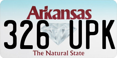 AR license plate 326UPK