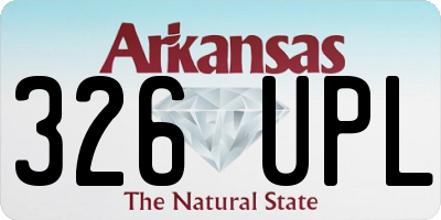 AR license plate 326UPL