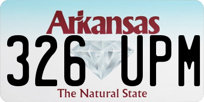 AR license plate 326UPM