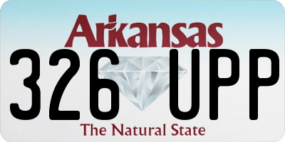 AR license plate 326UPP