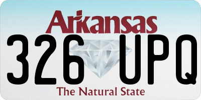 AR license plate 326UPQ