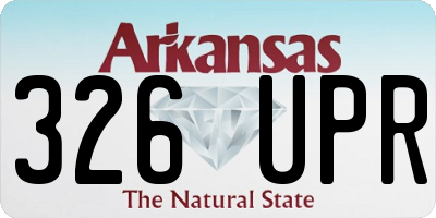 AR license plate 326UPR