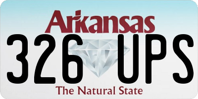 AR license plate 326UPS