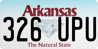 AR license plate 326UPU