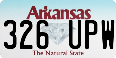 AR license plate 326UPW